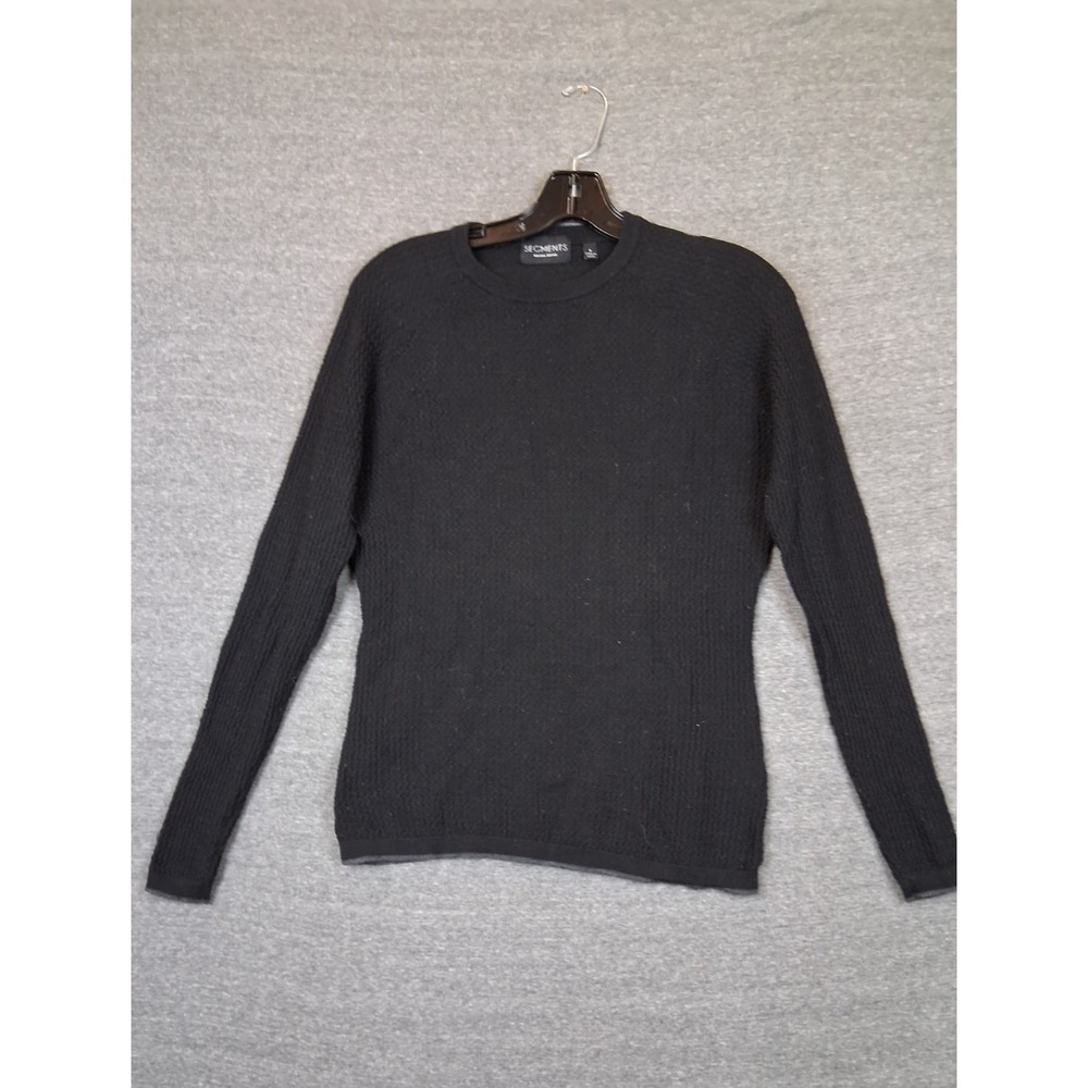 Segments Womens Sweater S Merino Wool Pullover Crewneck Textured Knit Baselayer